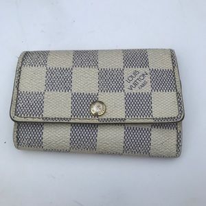Louis Vuitton Azur Damier Key Holder 100%Authentic